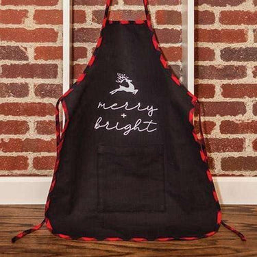 Merry and Bright Buffalo Check Apron - The Fox Decor